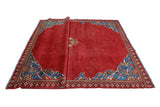 Fine VTG Kara Red/Lt. Blue Rug, 6'10" x 9'11"