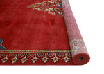 Fine VTG Kara Red/Lt. Blue Rug, 6'10" x 9'11"