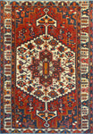 Fine VTG Yasamen Red/Ivory Rug, 6'8" x 9'11"