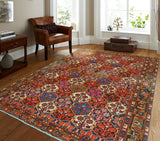 Vintage Tallon Rust/Charcoal Rug, 6'8" x 9'2"