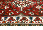 Fine VTG Kenna Red/Ivory Rug, 4'11" x 6'9"