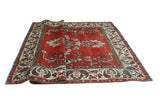 Vintage Wahida Red/Ivory Rug, 6'8" x 9'9"