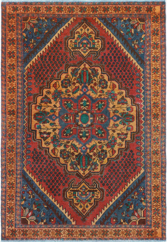 Vintage Corey Red/Orange Rug, 4'10" x 6'10"