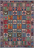 Fine VTG Mouad Blue/Red Rug, 7'0" x 9'10"