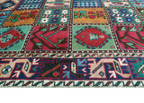 Fine VTG Mouad Blue/Red Rug, 7'0" x 9'10"