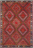 Fine VTG Kashan Red/Navy Rug, 6'11" x 10'0"