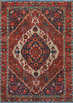 Vintage Vikki Burgundy/Navy Rug, 6'8" x 8'11"