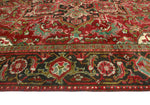 Fine VTG Pervin Red/Charcoal Rug, 7'1" x 9'2"