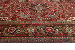 Fine VTG Kashif Red/Charcoal Rug, 7'1" x 9'3"