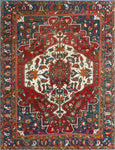 Fine VTG Aethelma Red/Blue Rug, 6'11" x 9'8"