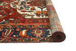 Fine VTG Aethelma Red/Blue Rug, 6'11" x 9'8"