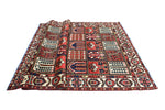 Fine VTG Riley Red/Ivory Rug, 6'4" x 9'9"