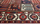 Fine VTG Riley Red/Ivory Rug, 6'4" x 9'9"