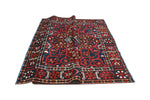 Fine VTG Ritchie Red/Navy Rug, 6'8" x 9'9"