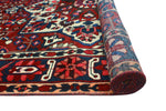 Fine VTG Ritchie Red/Navy Rug, 6'8" x 9'9"