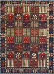 Fine VTG Majnoon Red/Navy Rug, 6'9" x 9'4"