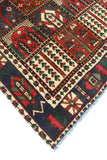 Fine VTG Majnoon Red/Navy Rug, 6'9" x 9'4"