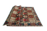 Fine VTG Majnoon Red/Navy Rug, 6'9" x 9'4"