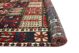 Fine VTG Majnoon Red/Navy Rug, 6'9" x 9'4"