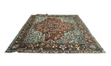 Vintage Nurseli Rust/Navy Rug, 9'10" x 12'2"