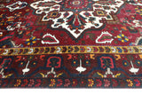 Vintage Maeve Red/Navy Rug, 6'8" x 10'0"