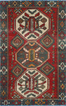 Vintage Princeto Red/Green Rug, 3'11" x 6'1"