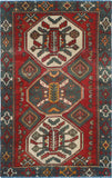 Vintage Princeto Red/Green Rug, 3'11" x 6'1"