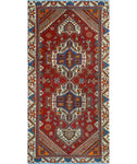 Fine VTG Hadi Red/Ivory Rug, 4'8" x 9'11"