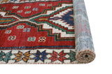 Vintage Xesus Red/Ivory Runner, 3'0" x 8'10"