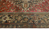 Fine VTG Marvin Red/Charcoal Rug, 6'10" x 10'0"