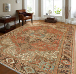 Fine VTG Yousaf Rust/Brown Rug, 8'3" x 11'4"