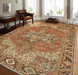 Fine VTG Yousaf Rust/Brown Rug, 8'3" x 11'4"