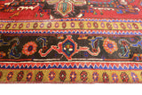 Fine VTG Noreen Red/Charcoal Rug, 7'9" x 10'6"