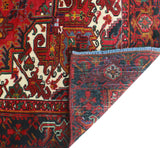 Fine VTG Shukura Red/Charcoal Rug, 7'11" x 10'6"