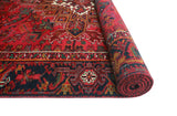 Fine VTG Shukura Red/Charcoal Rug, 7'11" x 10'6"