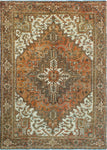 Fine VTG Noorzia Rust/Ivory Rug, 6'7" x 9'3"