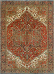 Fine VTG Zebara Red/Charcoal Rug, 7'7" x 10'6"