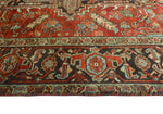 Fine VTG Zebara Red/Charcoal Rug, 7'7" x 10'6"