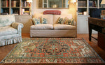 Fine VTG Sallsbur Rust/Brown Rug, 4'2" x 7'5"