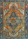 Fine VTG Nikolas Orange/Blue Rug, 7'7" x 10'6"