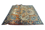 Fine VTG Nikolas Orange/Blue Rug, 7'7" x 10'6"