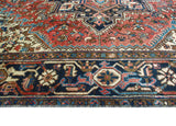 Fine VTG Nahid Red/Navy Rug, 7'8" x 10'6"