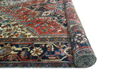 Fine VTG Nahid Red/Navy Rug, 7'8" x 10'6"