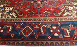 Fine VTG Mandala Red/Navy Rug, 6'11" x 9'6"