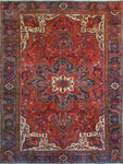 Fine VTG Merlin Red/Navy Rug, 9'9" x 12'11"