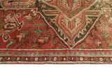 Fine VTG Jannie Red/Charcoal Rug, 8'6" x 11'7"