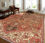 Fine VTG Jannie Red/Charcoal Rug, 8'6" x 11'7"