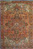 Fine VTG von Rust/Brown Rug, 7'2" x 11'5"