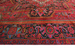 Fine VTG Lautaro Red/Charcoal Rug, 9'8" x 12'9"