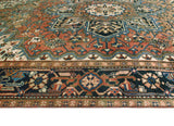 Fine VTG Marcelo Rust/Navy Rug, 7'8" x 10'10"